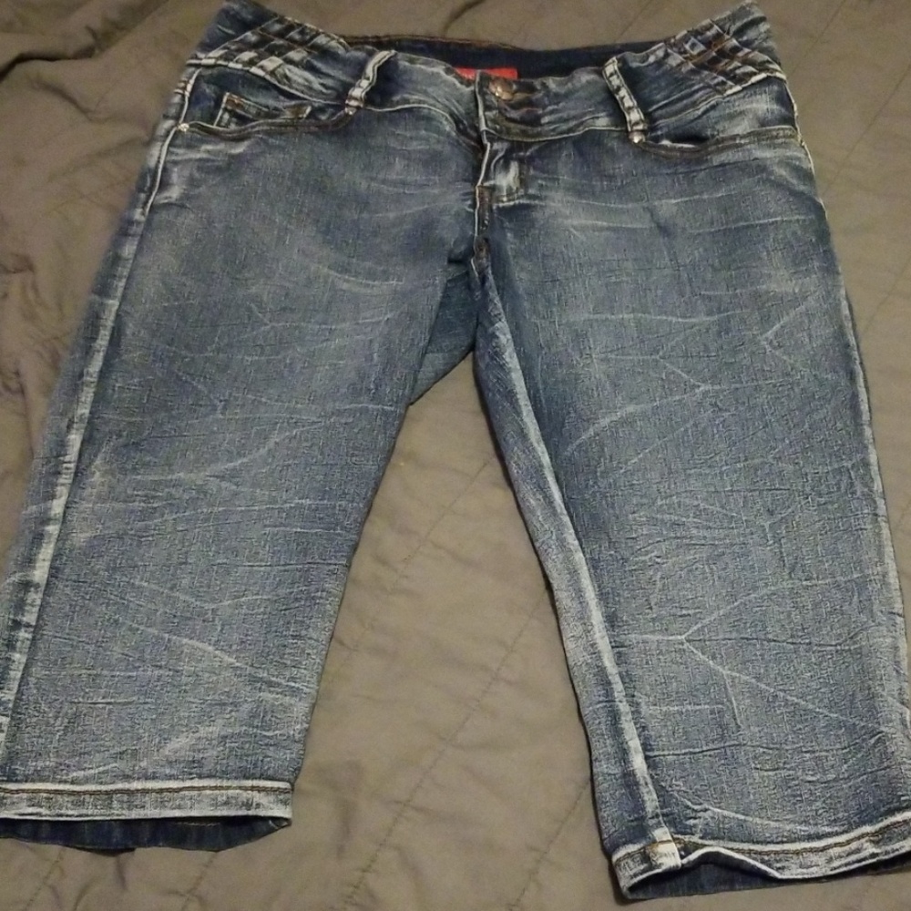 GOGO STAR Capri Jeans, Juniors, 11, Stretch